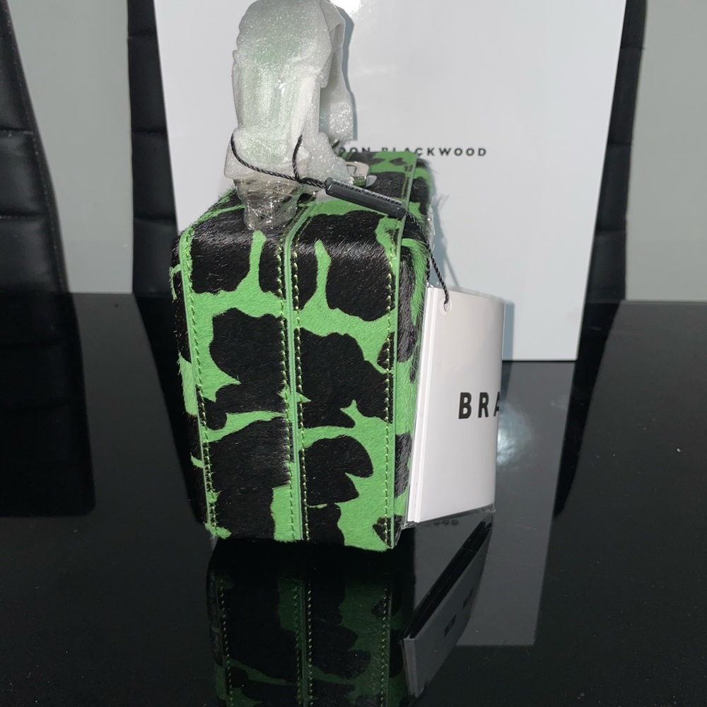 Brandon Blackwood Mini Kendrick Trunk- Black & Green Cowprint Ponyhair - Picture 6 of 9